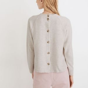 (Re)sourced Plush Mockneck Button-Back Top
